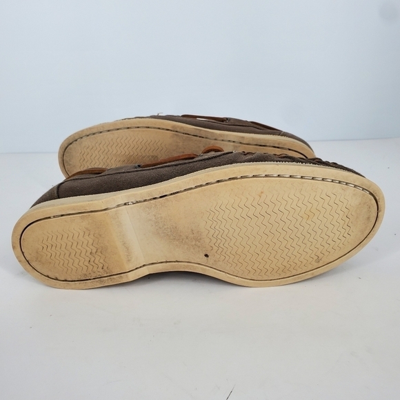 Cole Haan Mens Canvas Slip-on Boat Shoes Size 8.5 M Brown C14475 C15 - Picture 5 of 13
